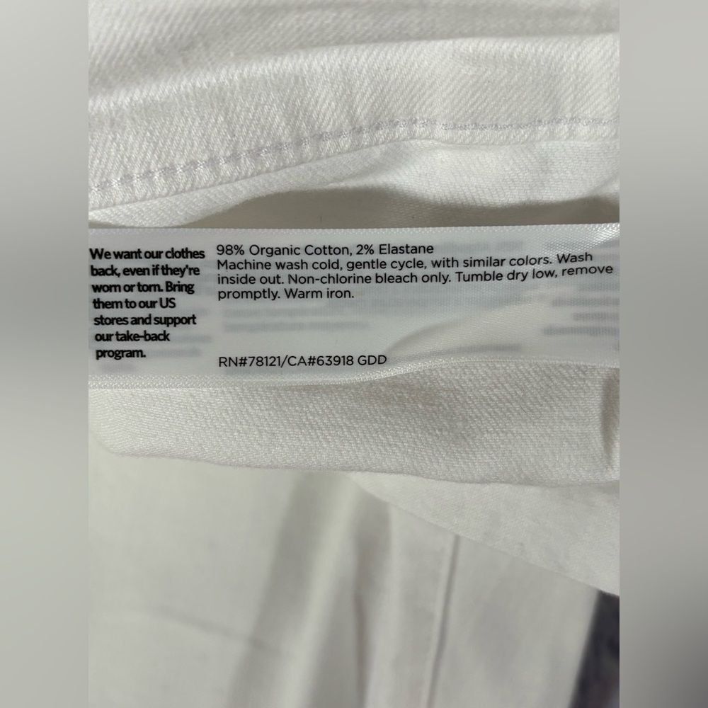 NWT Eileen Fisher Organic Cotton White Crop Slim Fit Modern Classic Jeans 6P - Picture 9 of 13